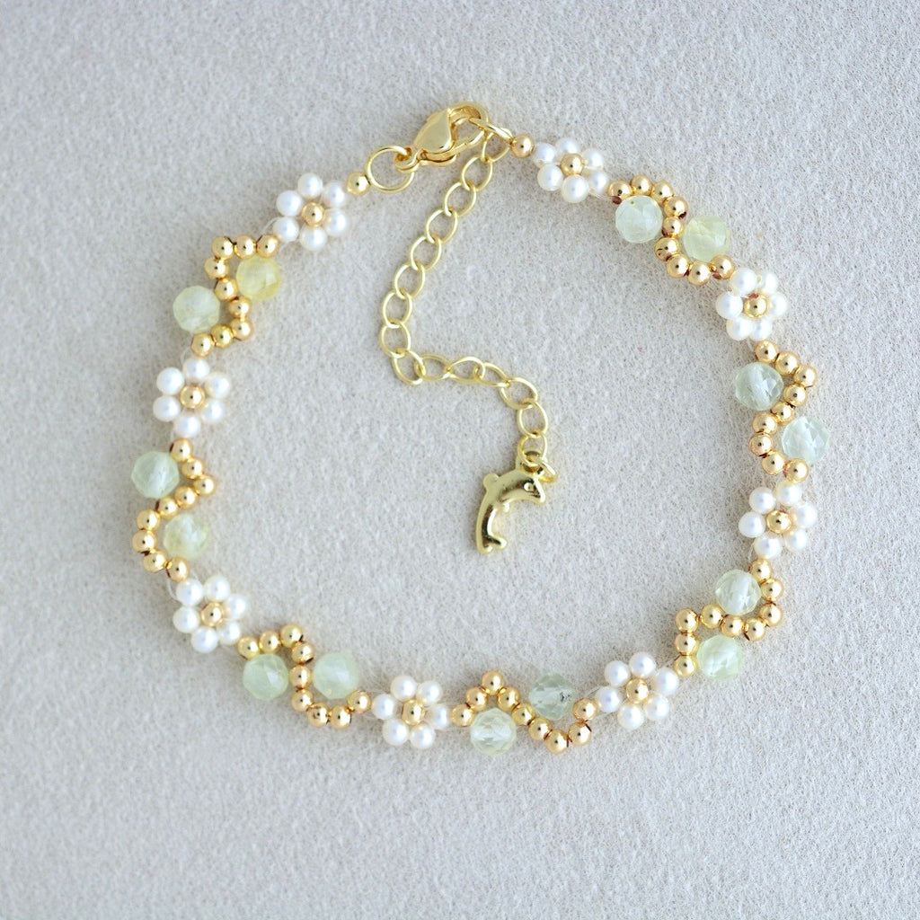 Natural Crystal Pearl Bracelets Handmade Gemstone Jewelry
