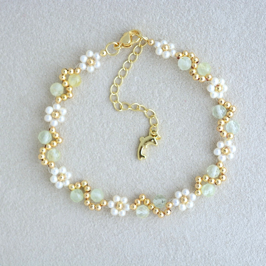 Natural Crystal Pearl Bracelets Handmade Gemstone Jewelry