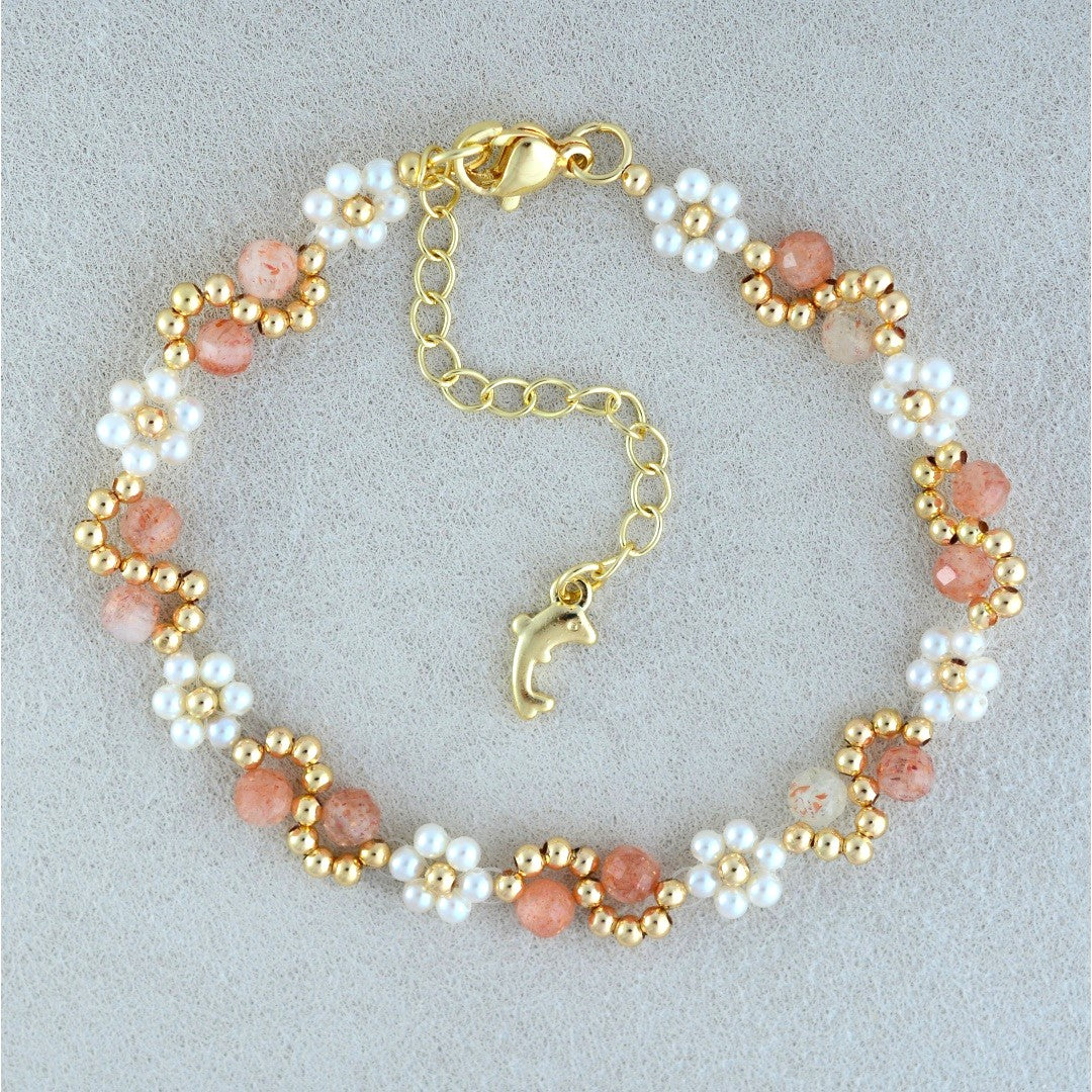 Natural Crystal Pearl Bracelets Handmade Gemstone Jewelry