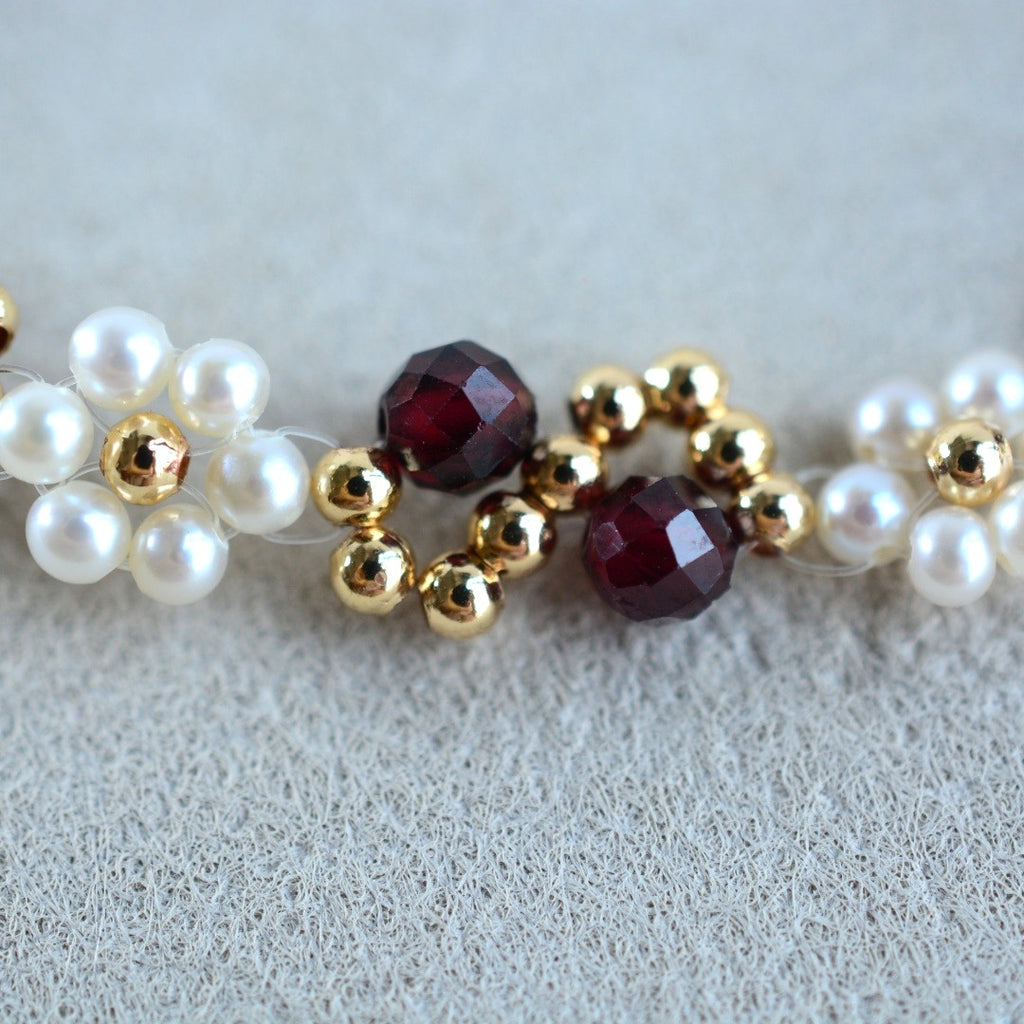 Natural Crystal Pearl Bracelets Handmade Gemstone Jewelry