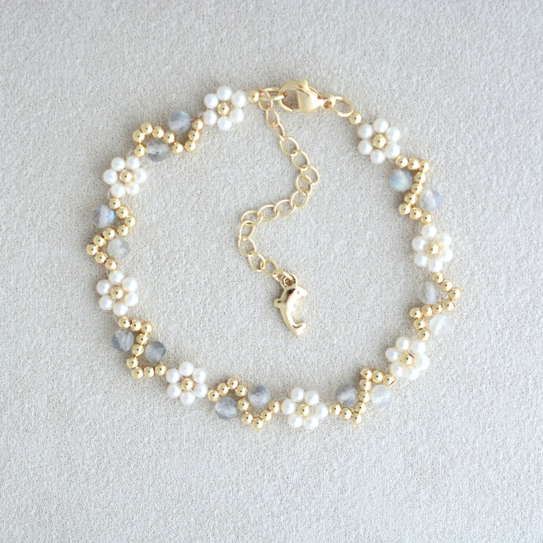 Natural Crystal Pearl Bracelets Handmade Gemstone Jewelry