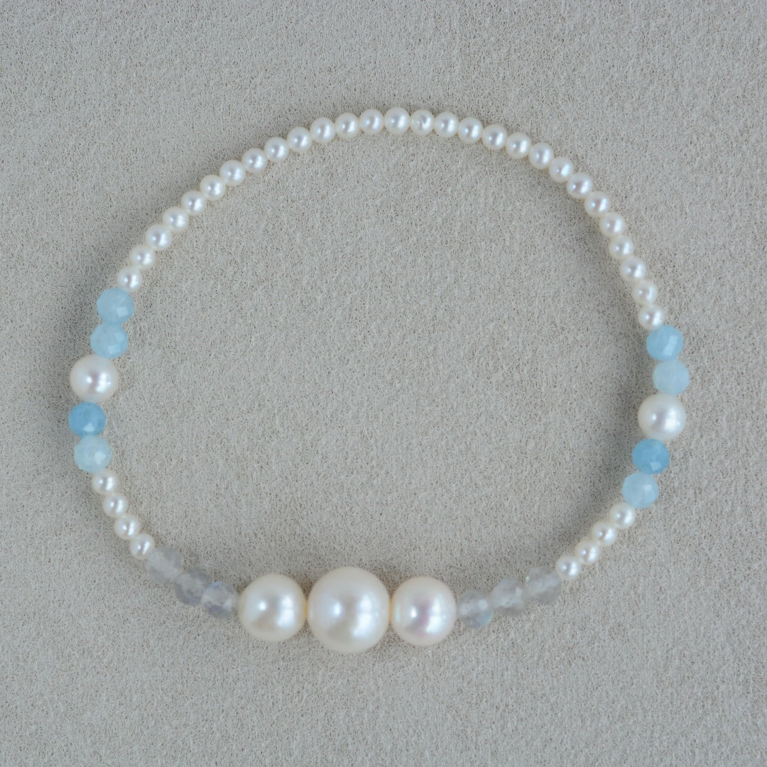 Pearl Bracelet Natural Crystal Gemstone Pearl Jewelry