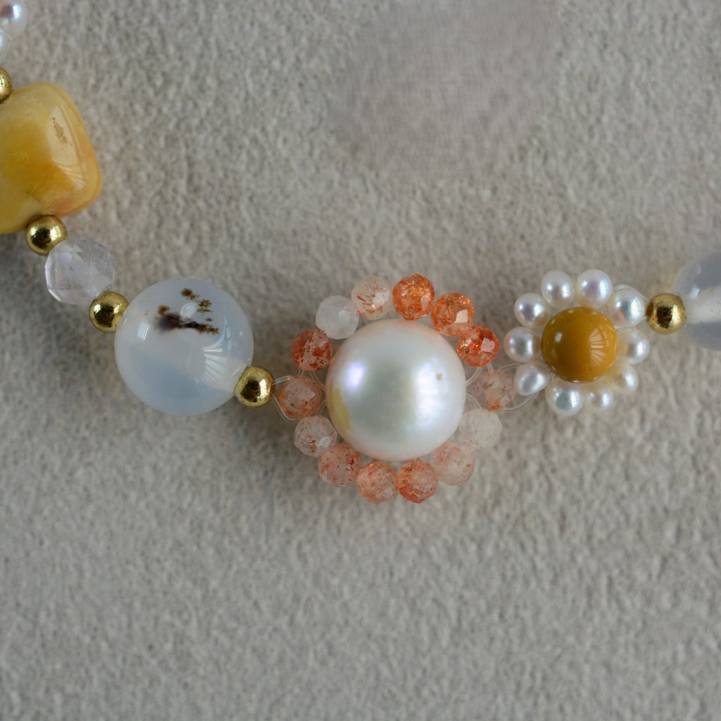 Daisy Bracelet Gemstone Pearl Jewelry Flower Bracelets