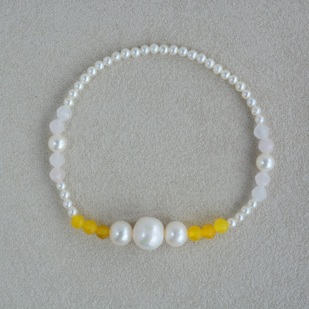 Pearl Bracelet Natural Crystal Gemstone Pearl Jewelry