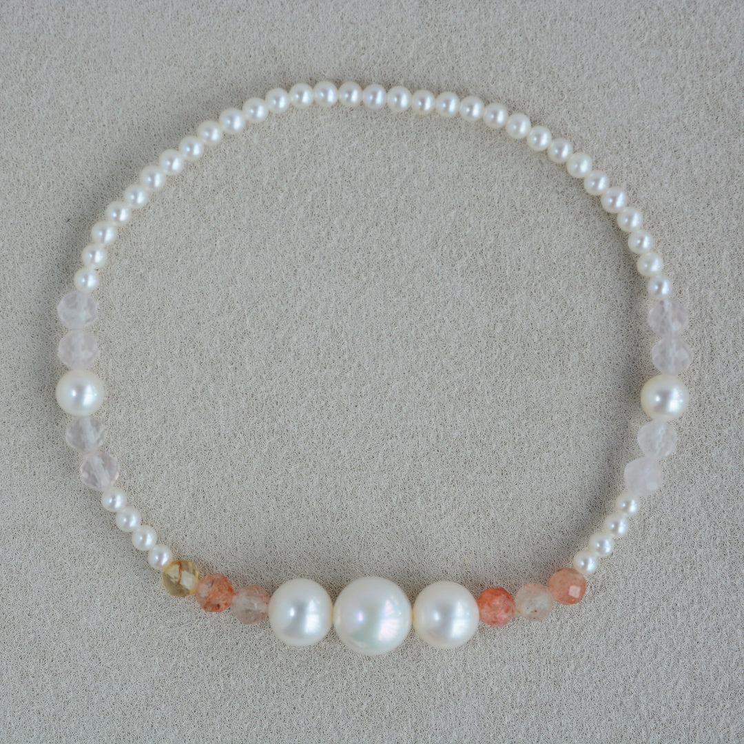 Pearl Bracelet Natural Crystal Gemstone Pearl Jewelry