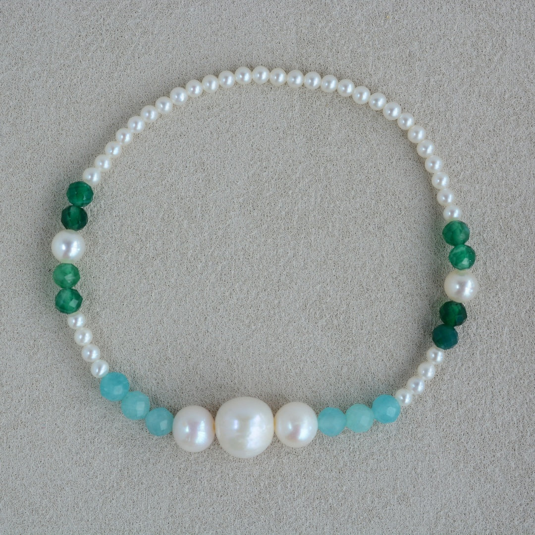 Pearl Bracelet Natural Crystal Gemstone Pearl Jewelry