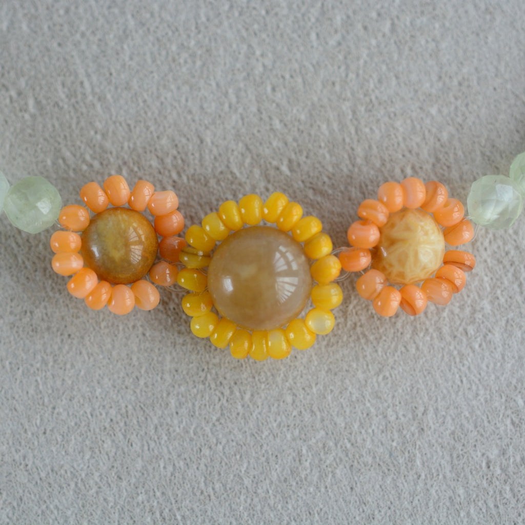 Pearl Bracelet SunFlower Bracelets Gemstone Jewelry