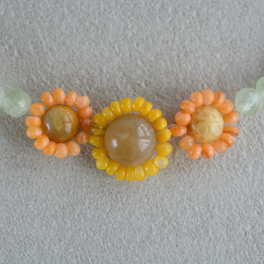 Pearl Bracelet SunFlower Bracelets Gemstone Jewelry