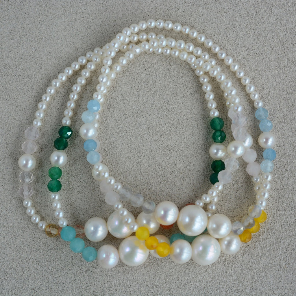 Pearl Bracelet Natural Crystal Gemstone Pearl Jewelry